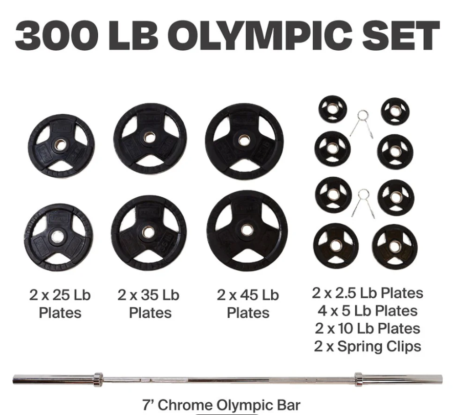 300lb Olympic Set with Barbell