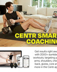 Centr Smart Stack 50 Adjustable Dumbbell (Pair - 5-50lb Dumbbells)