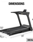 Inspire Series T4 Folding Treadmill